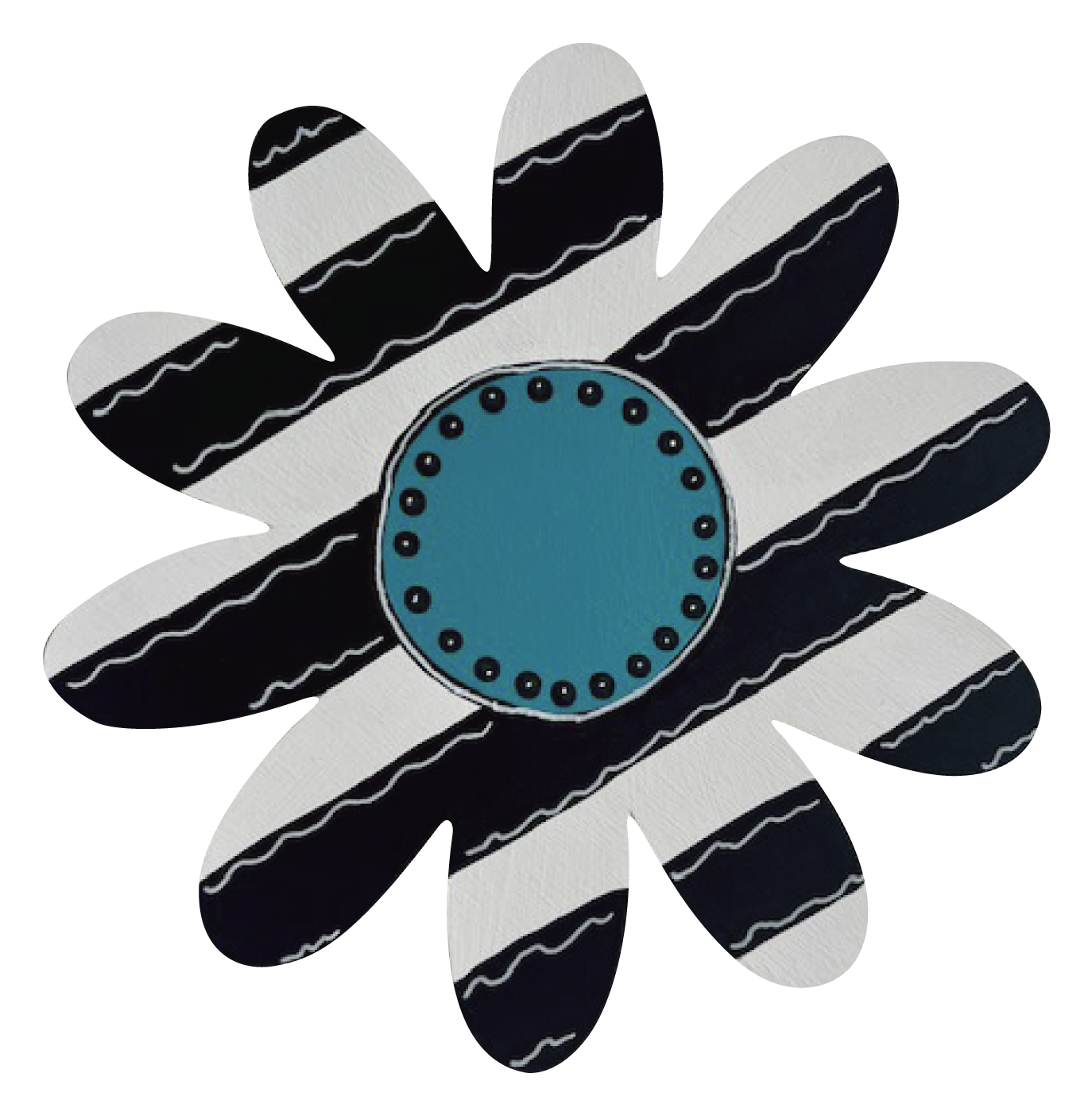 ALICIA MILAM BLACK AND WHITE FLOWER