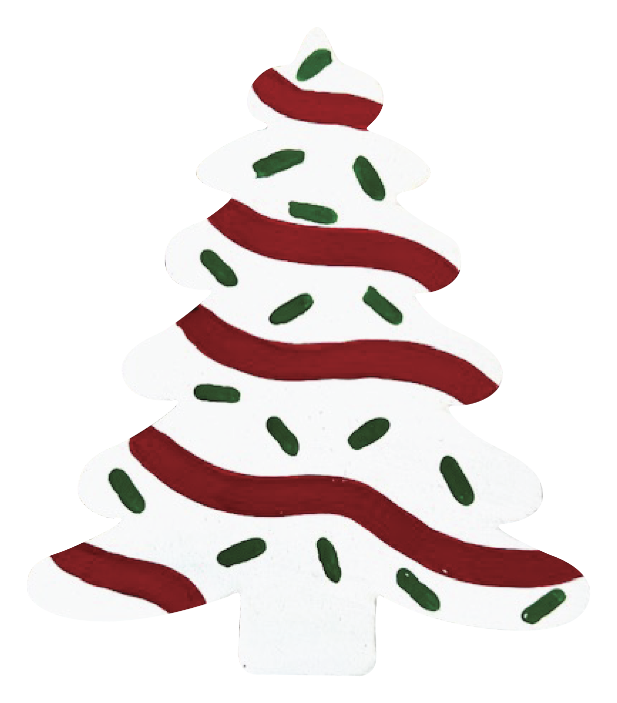 ALICIA MILAM WHITE TREE WITH GREEN FLAKES