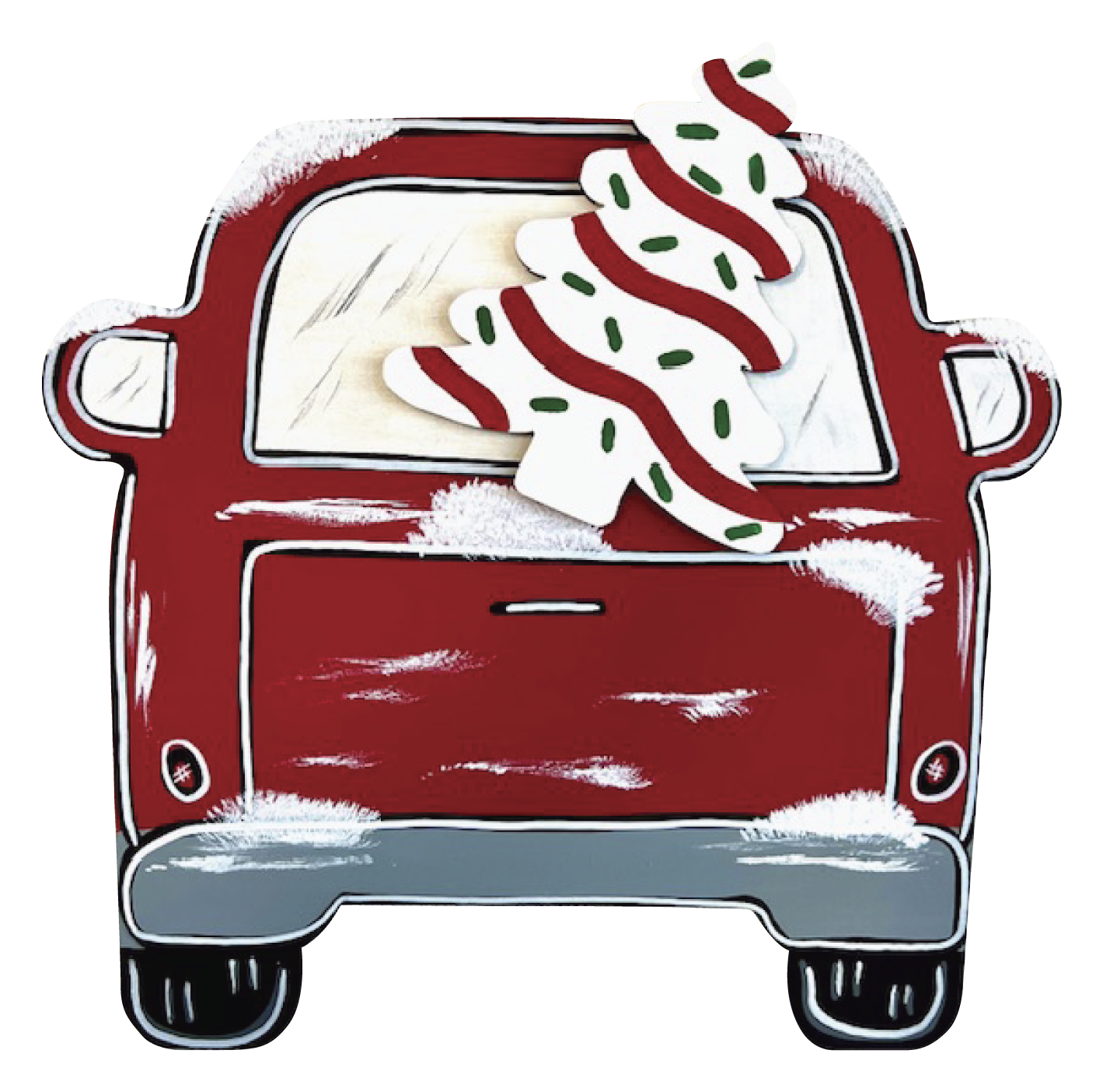 ALICIA MILAM TRUCK WITH WHITE TREE