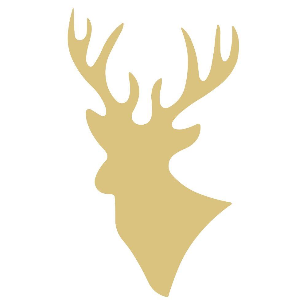 Basic Shape Deer MDF Cutout Deer Silhouette Style 1 - Unfinished For DIY
