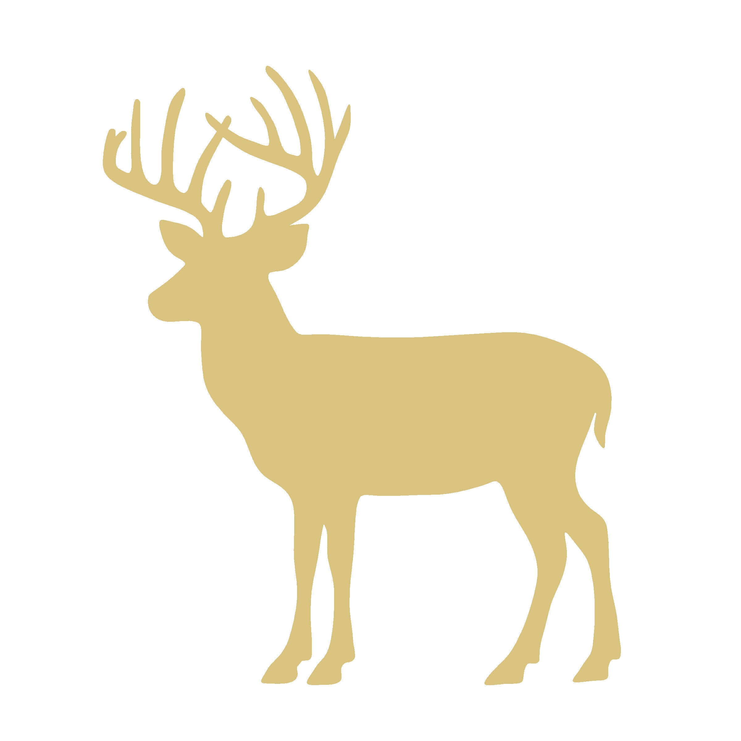 Basic Shape Deer  MDF Cutout – Unfinished Craft Blank for DIY Decor & Door Hanger
