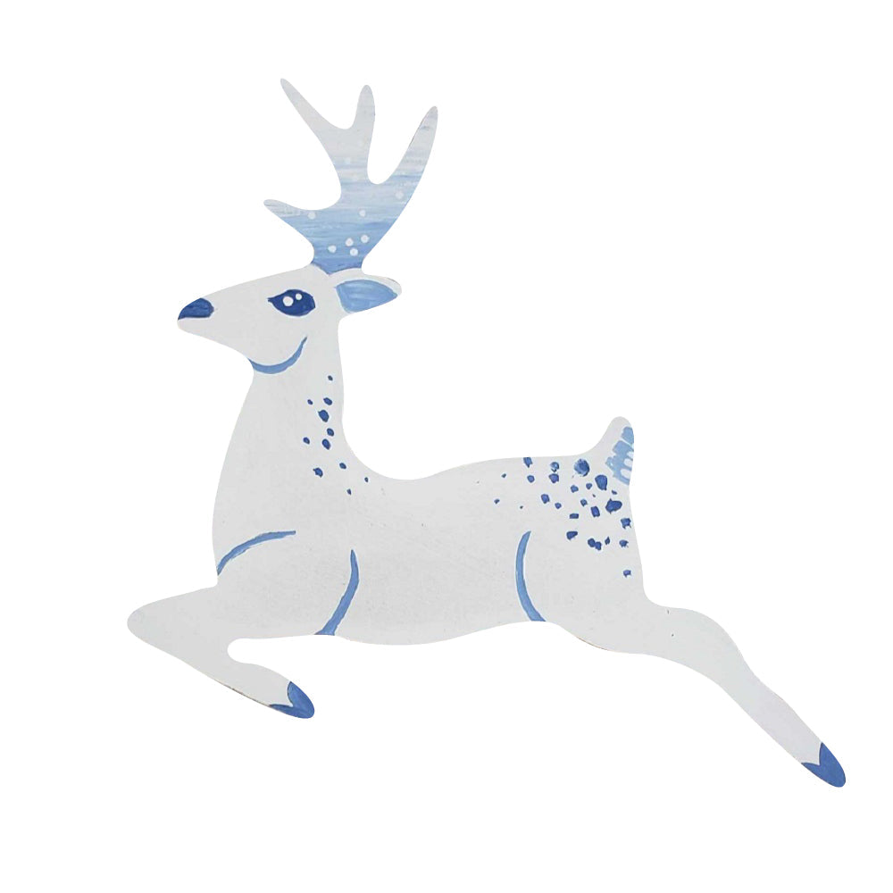 Basic Shape Leaping Deer MDF Cutout Silhouette - Unfinished For DIY