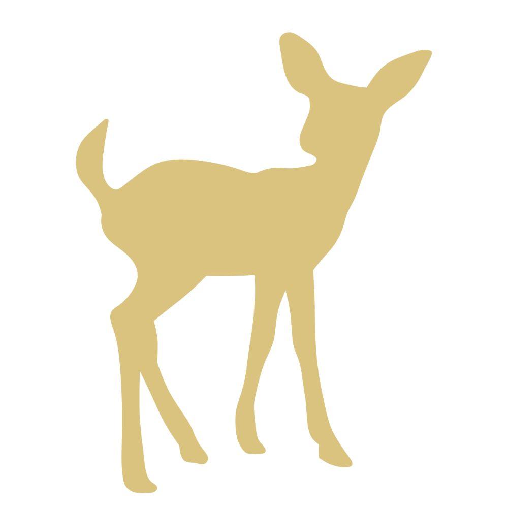 Basic Shape Deer MDF Cutout Wildlife Silhouette - Unfinished For DIY