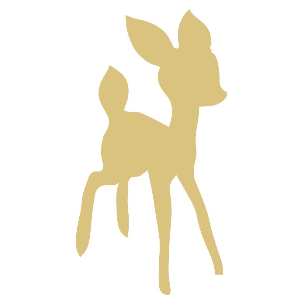 Basic Shape Deer MDF Cutout Deer Silhouette Style 6 - Unfinished For DIY
