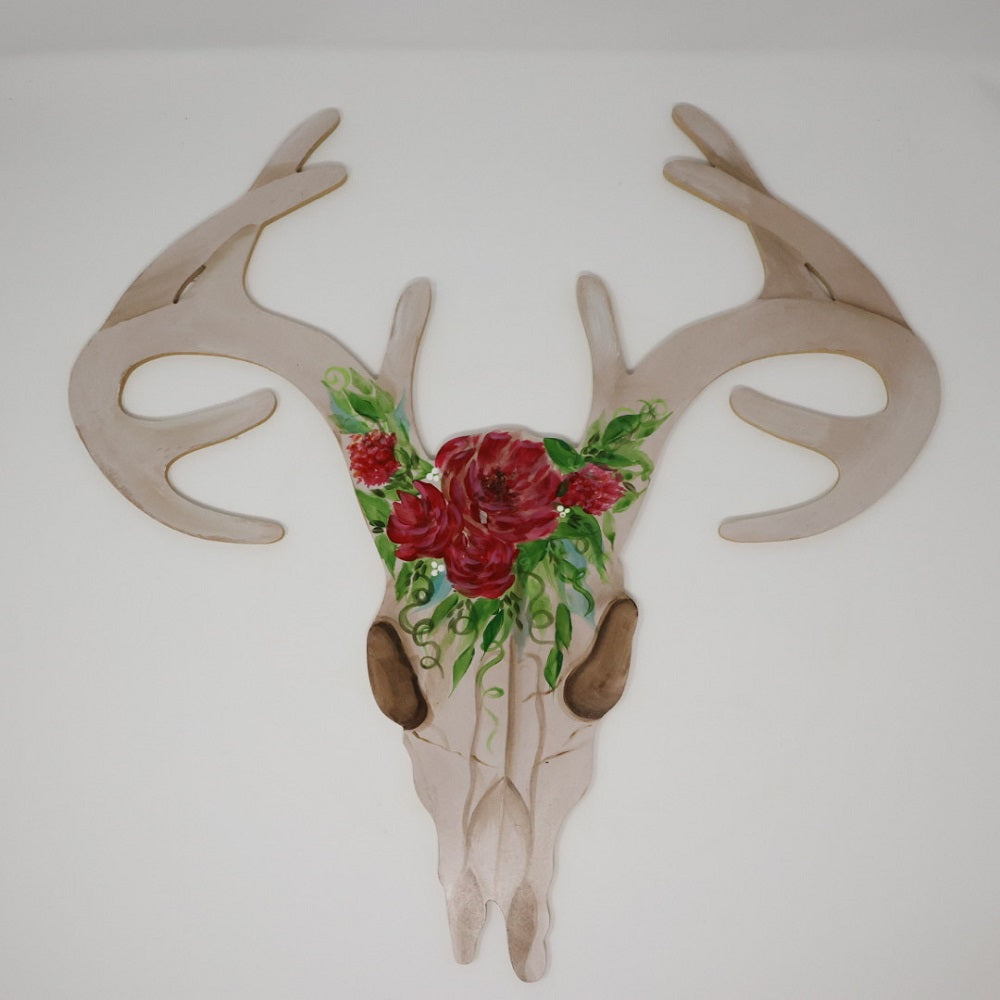 Basic Shape Deer Skull MDF Cutout Silhouette - Unfinished For DIY