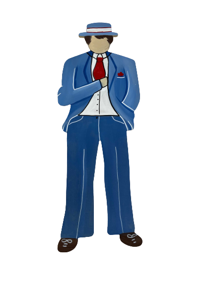 Basic Shape Derby Man MDF Cutout Silhouette - Unfinished For DIY
