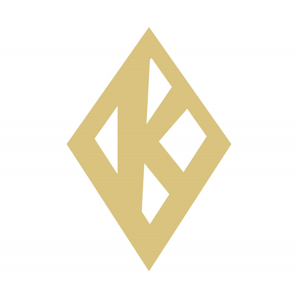 Basic Shape Diamond MDF Cutout K Monogram - Unfinished For DIY