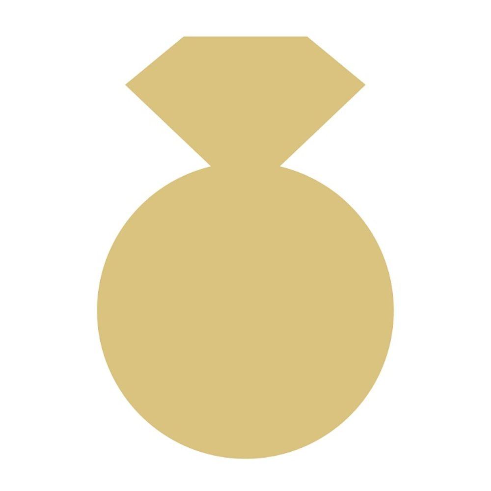 Basic Shape Diamond Ring MDF Cutout Silhouette Style 1 - Unfinished For DIY