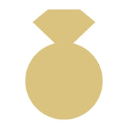 Basic Shape Diamond Ring MDF Cutout Silhouette Style 1 - Unfinished For DIY
