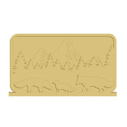 Design By Line Rectangle Shelf Sitter MDF Cutout Wolf Pack Mountain Scene - Unfinished For DIY