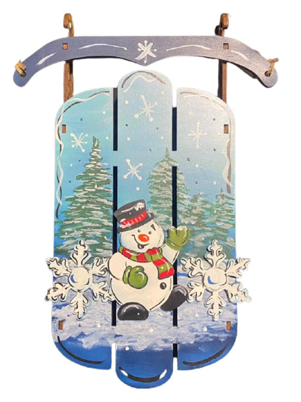 Dimensional Sled Interchangeable Snowman
