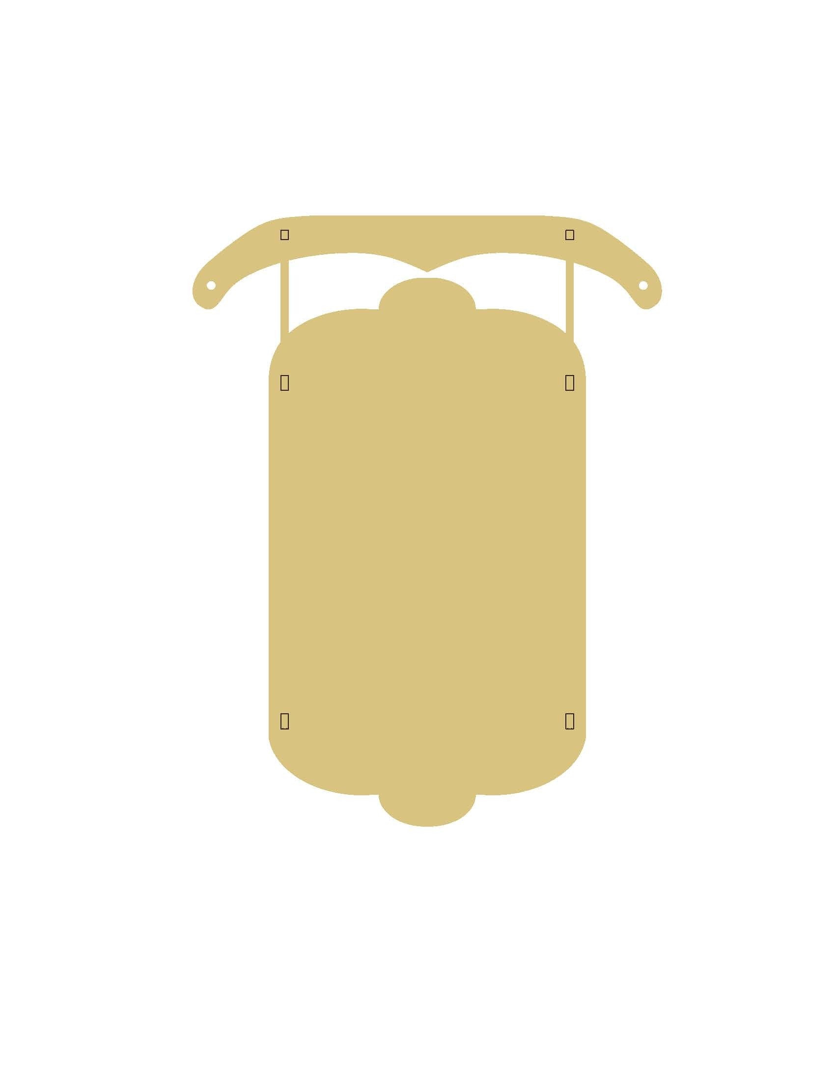 Design By Line Sled MDF Cutout Dimensional - Unfinished For DIY