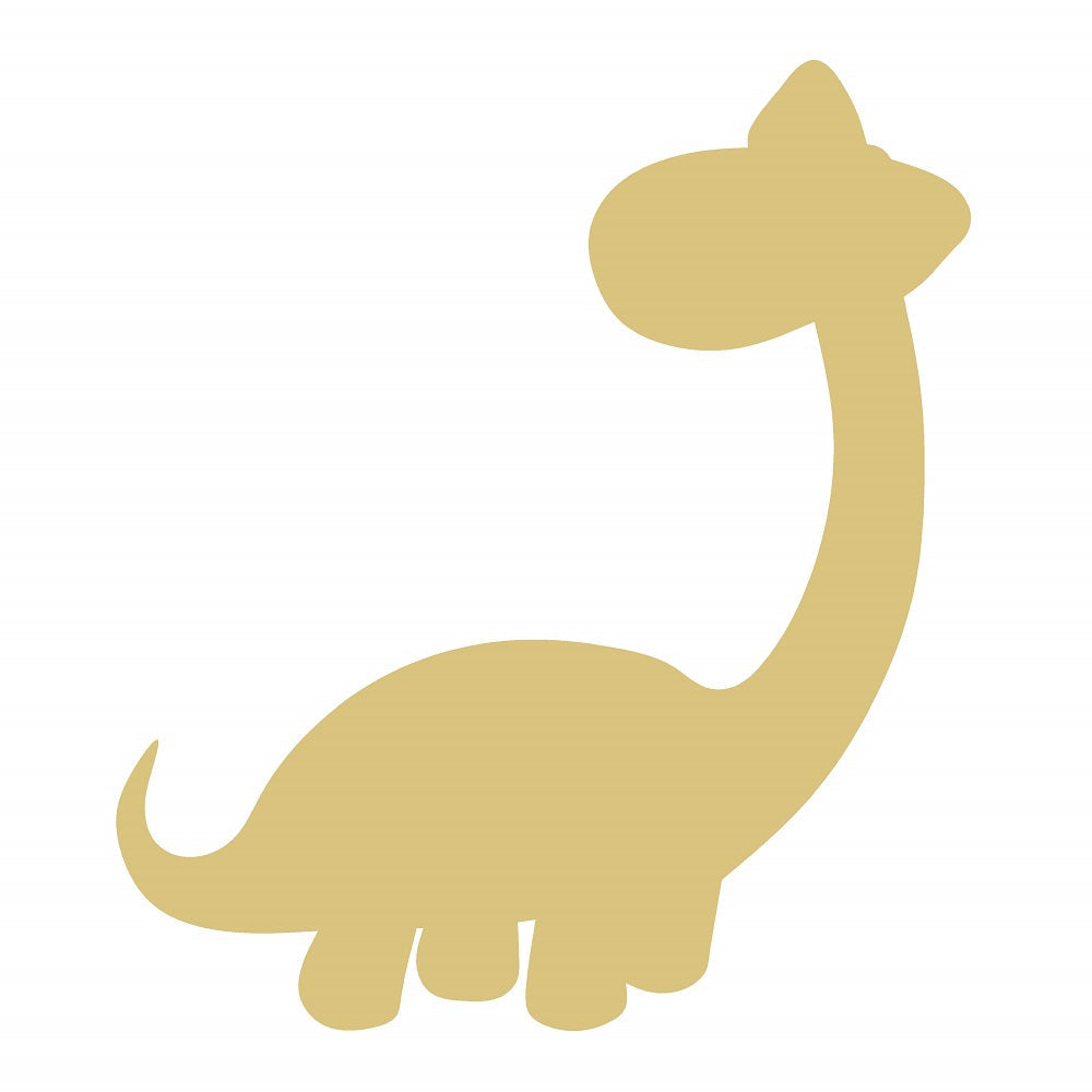 Basic Shape Dinosaur MDF Cutout Dinosaur Silhouette Style 1 - Unfinished For DIY