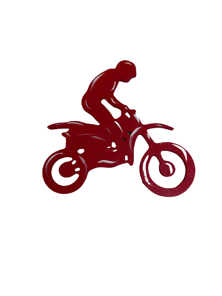 Basic Shape Dirt Bike MDF Cutout Wheelie Silhouette - Unfinished For DIY
