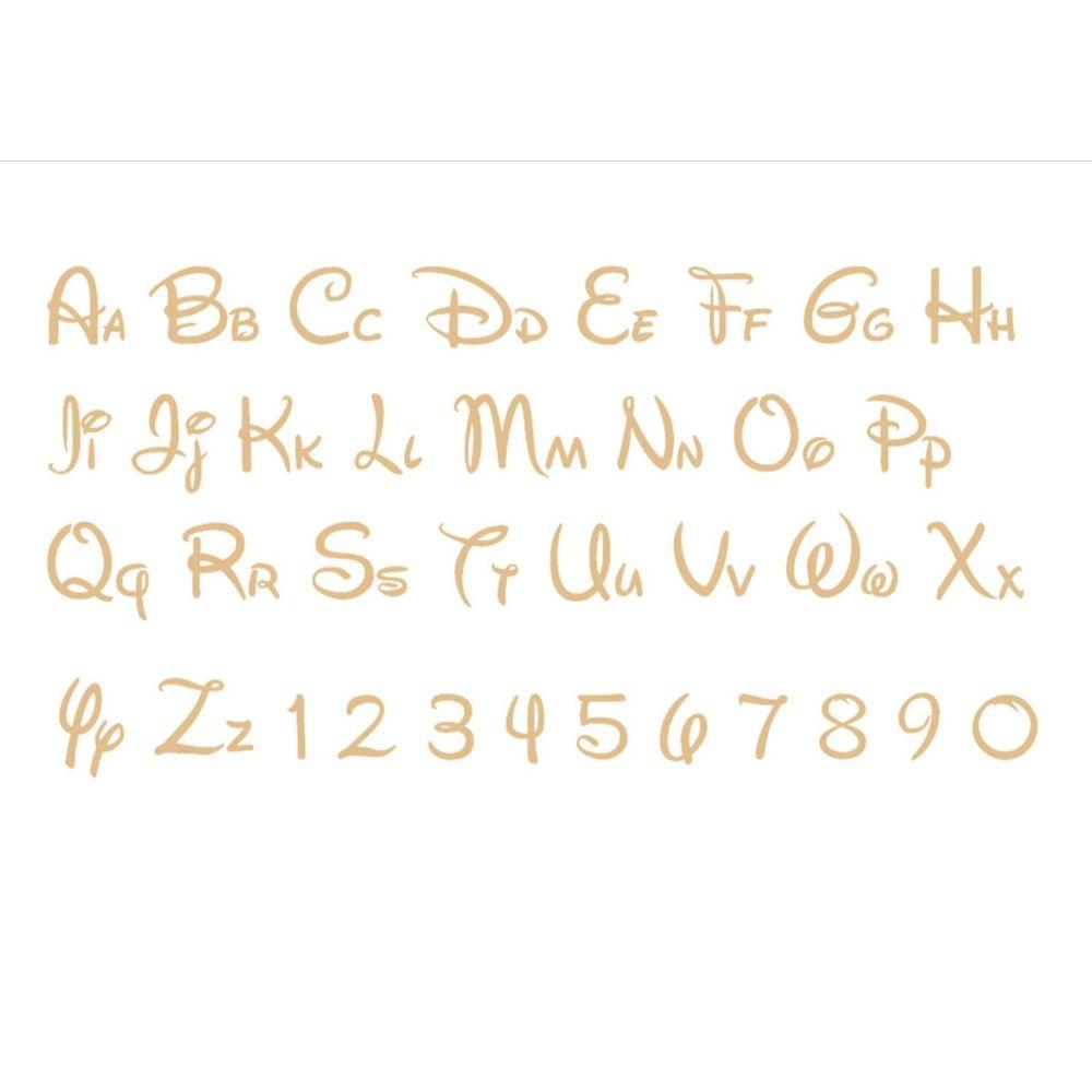 Basic Shape Disney Font MDF Cutout Alphabet A-Z And Numbers 0-9 - Unfinished For DIY