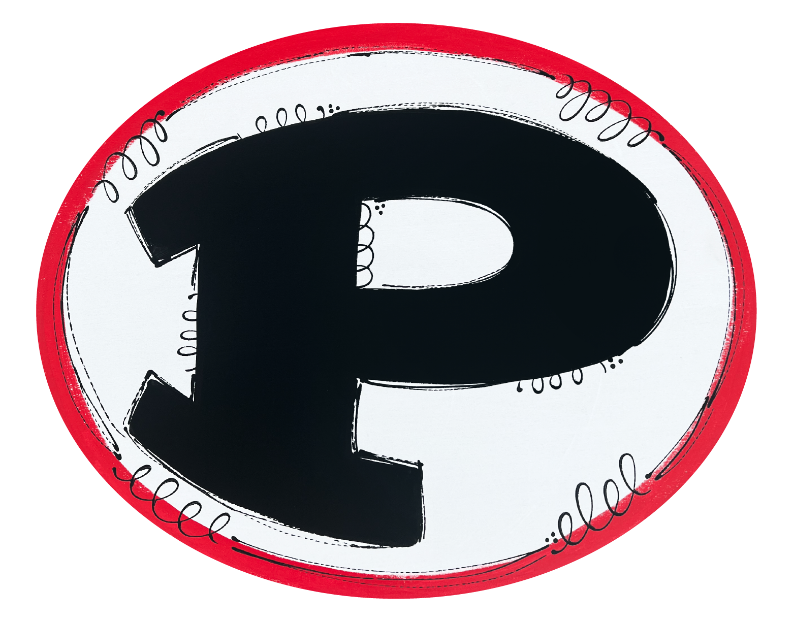 DK DESIGNS GEORGIA CIRCLE WITH BLACK P