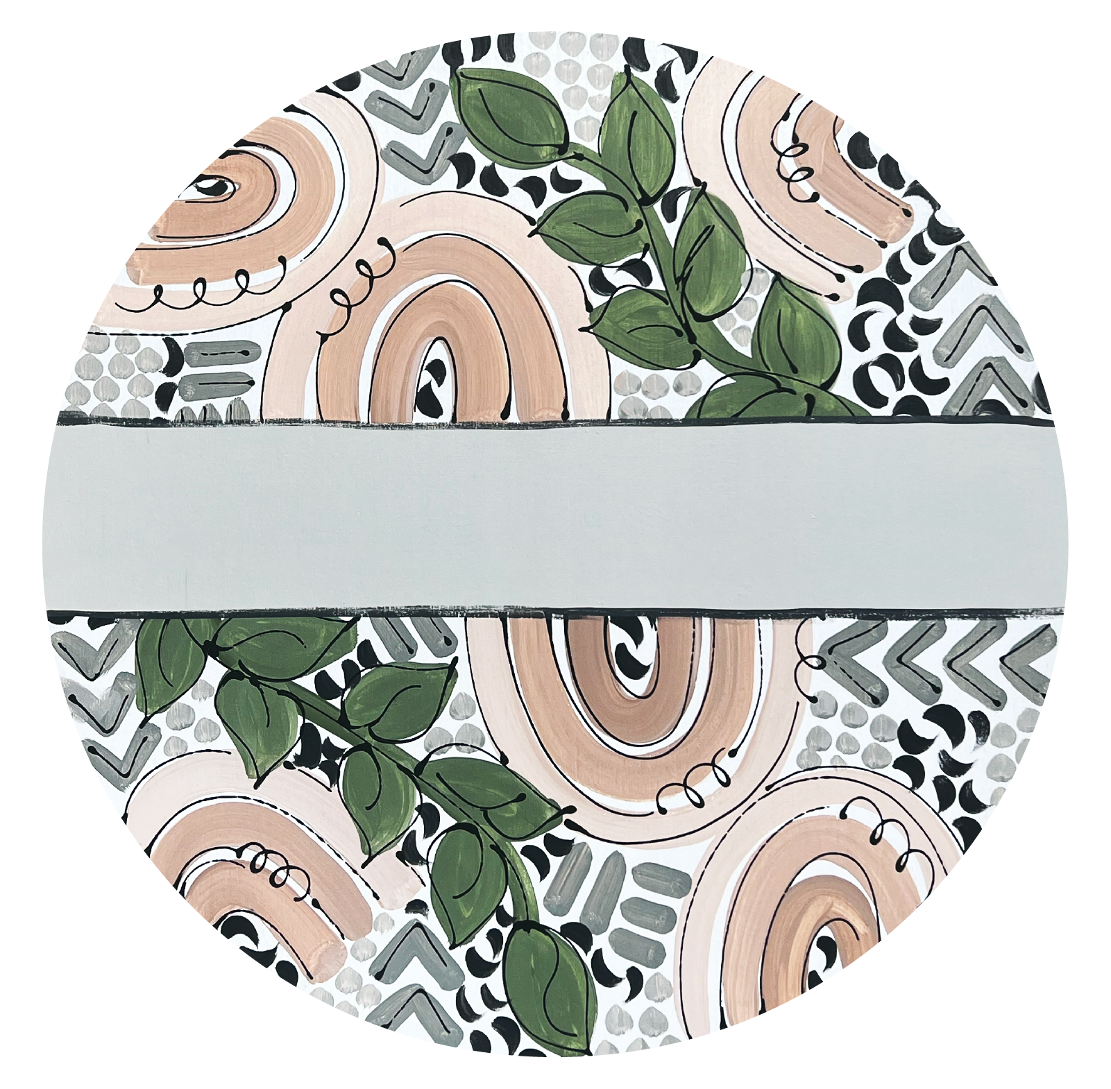 DK DESIGNS GEORGIA NEUTRAL RAINBOWS WITH LEAFY VINES