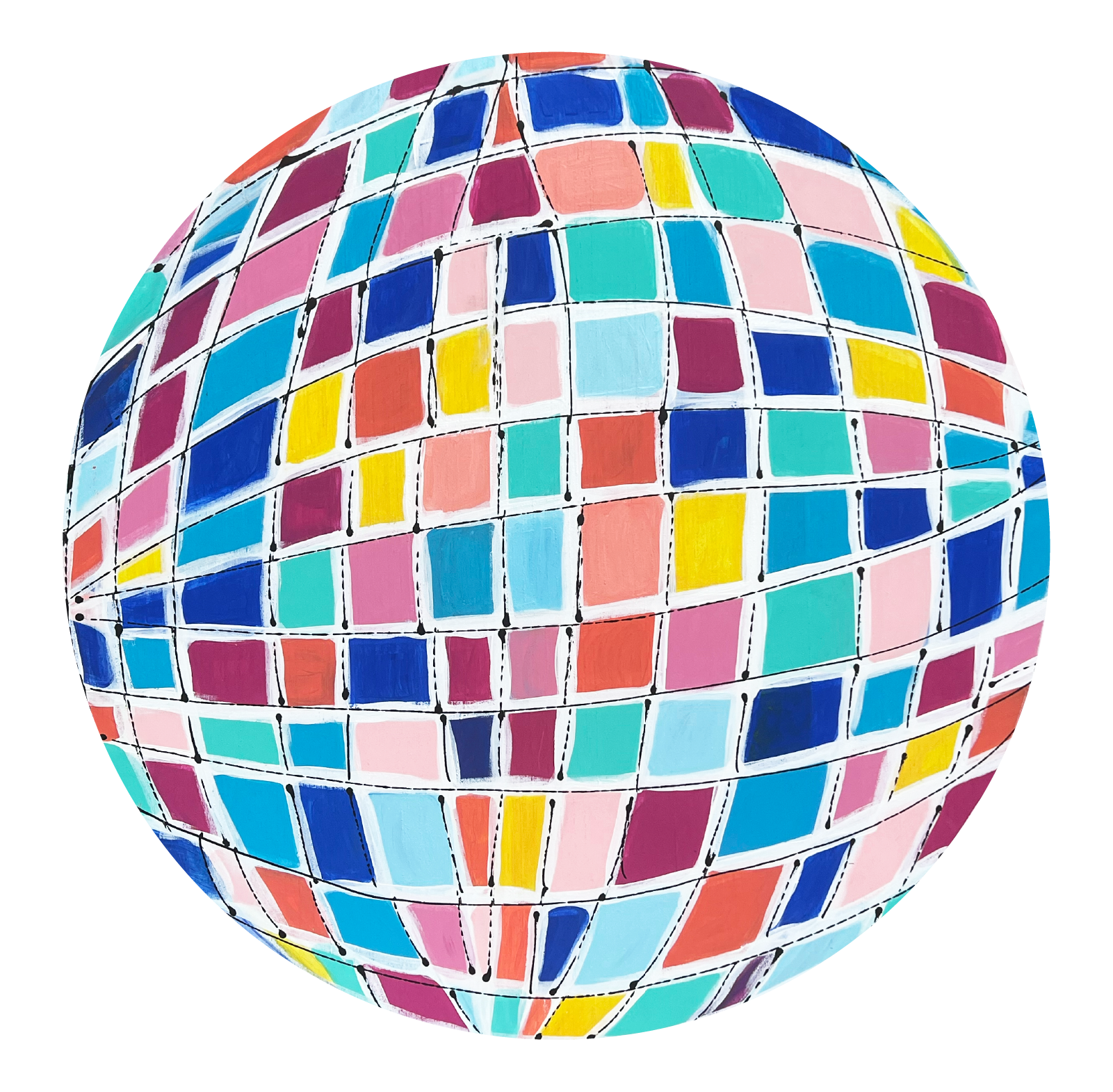 DK DESIGNS GEORGIA COLORFUL DISCO BALL