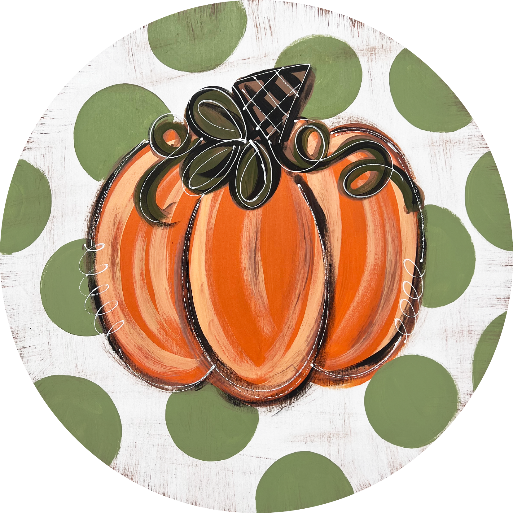 DK DESIGNS GEORGIA PUMPKIN WITH DOTS