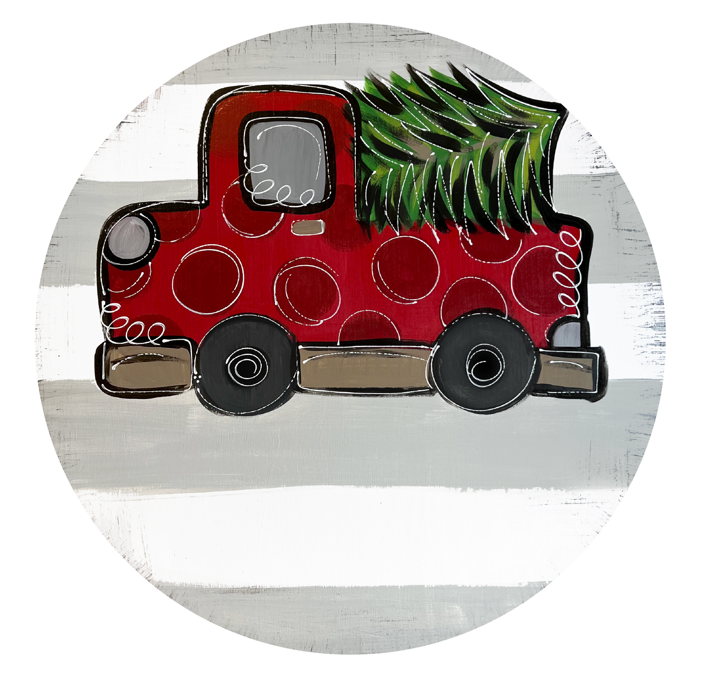 DK DESIGNS GEORGIA RED CHRISTMAS TREE TRUCK