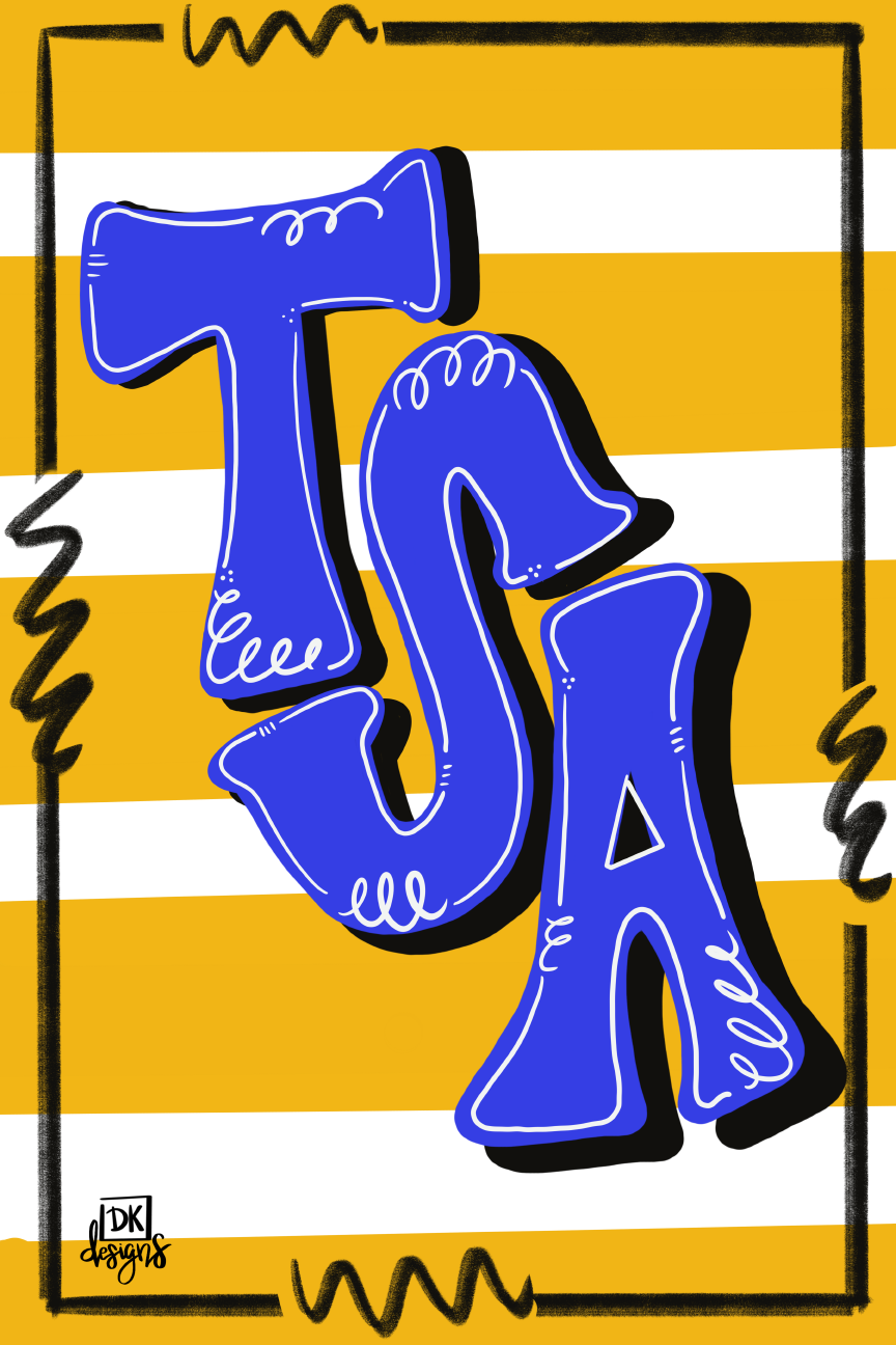 DK DESIGNS GEORGIA BLUE TSA LETTERS