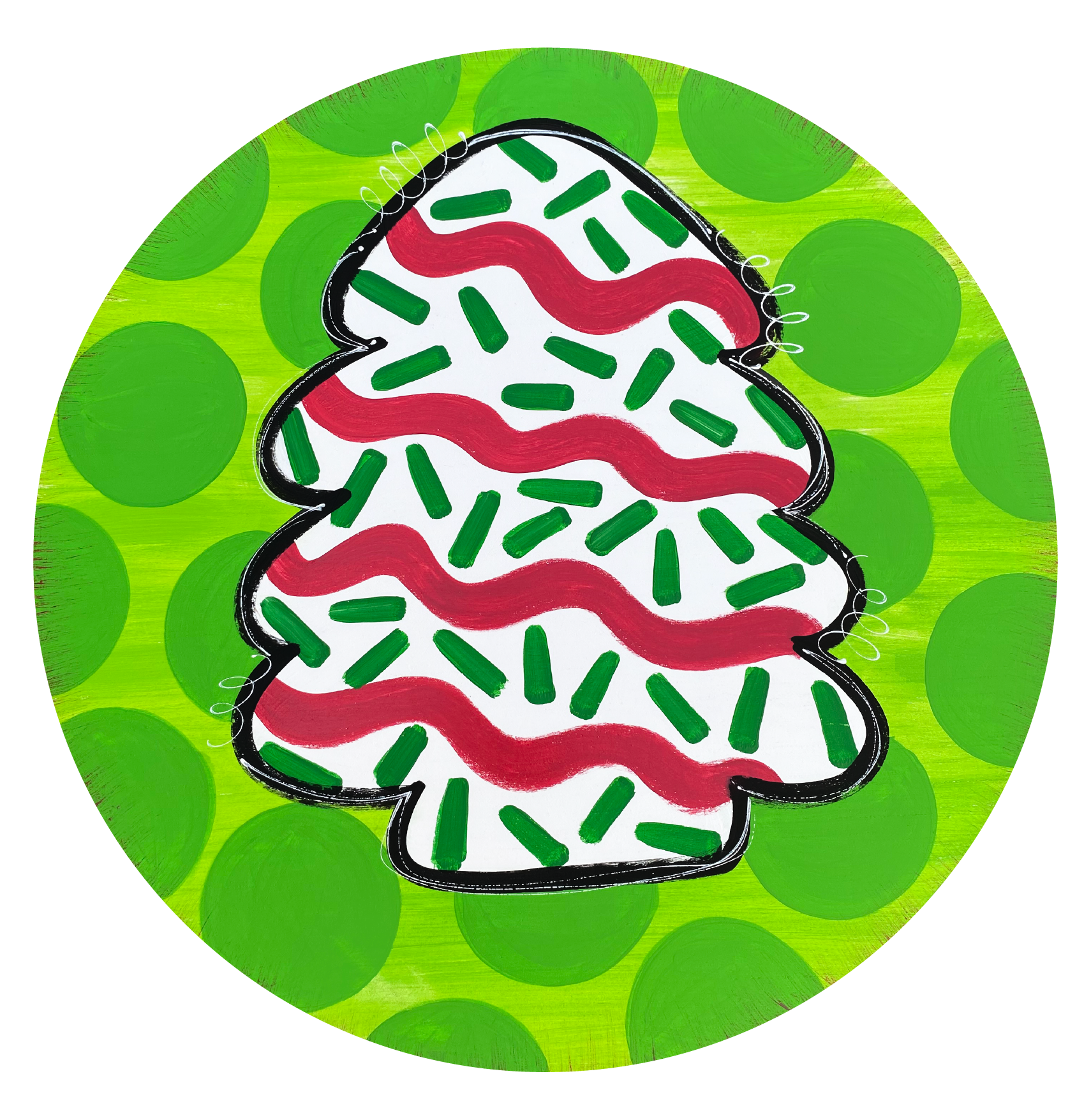 DK DESIGNS GEORGIA CIRCLE WITH CHRISTMAS TREE