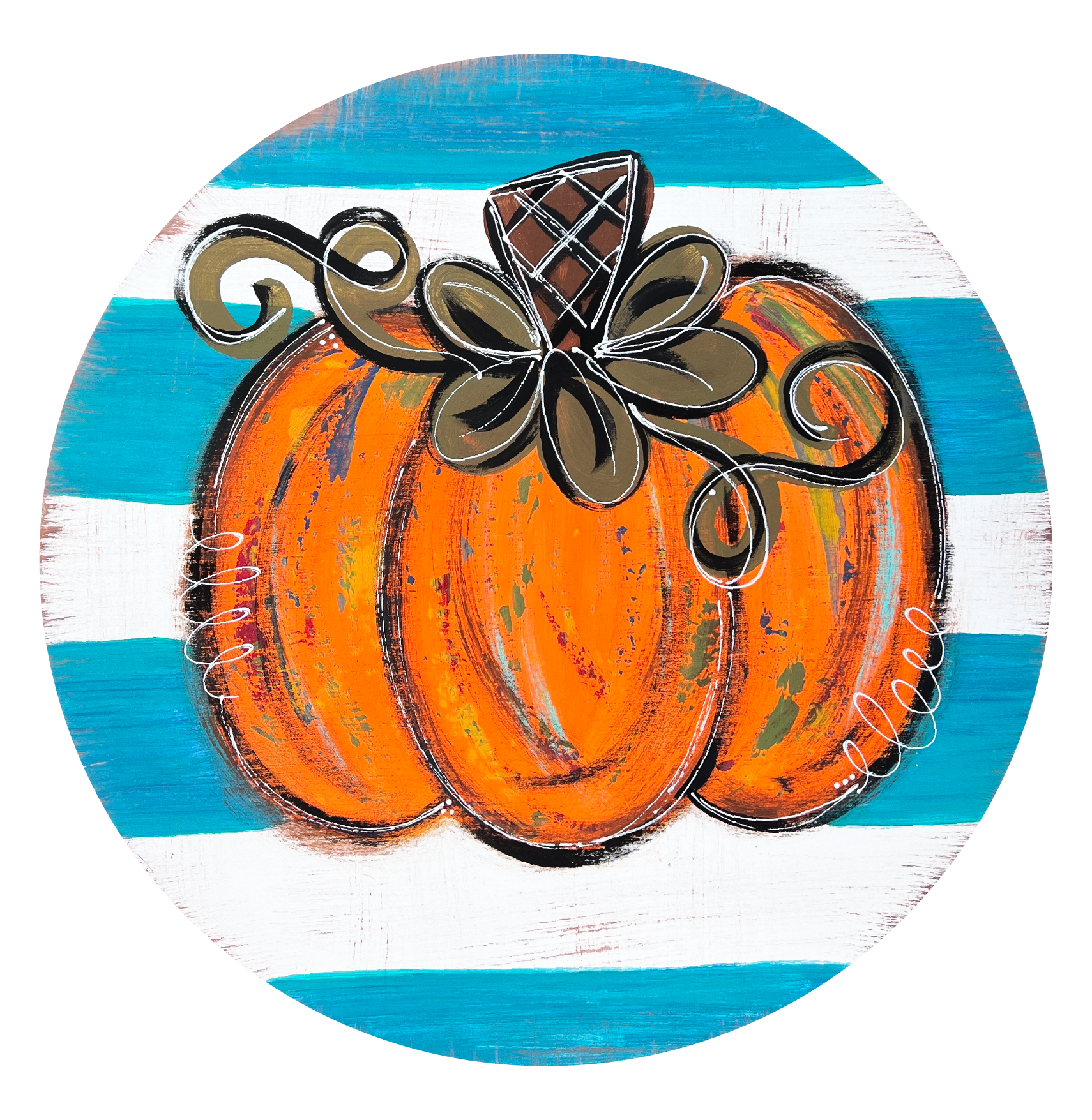DK DESIGNS GEORGIA CIRCLE WITH PUMPKIN