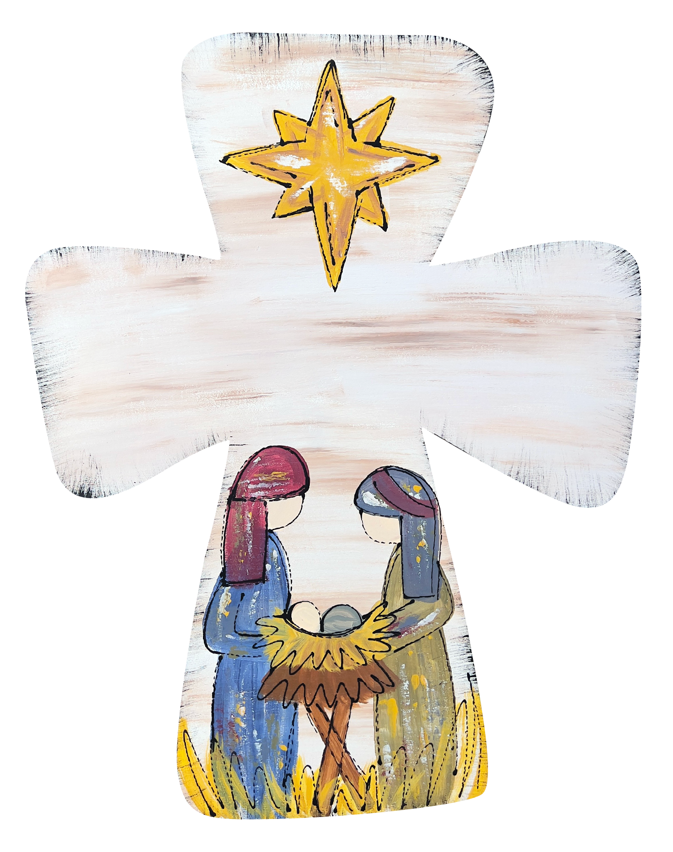 DK DESIGNS GEORGIA CROSS WITH NATIVITY