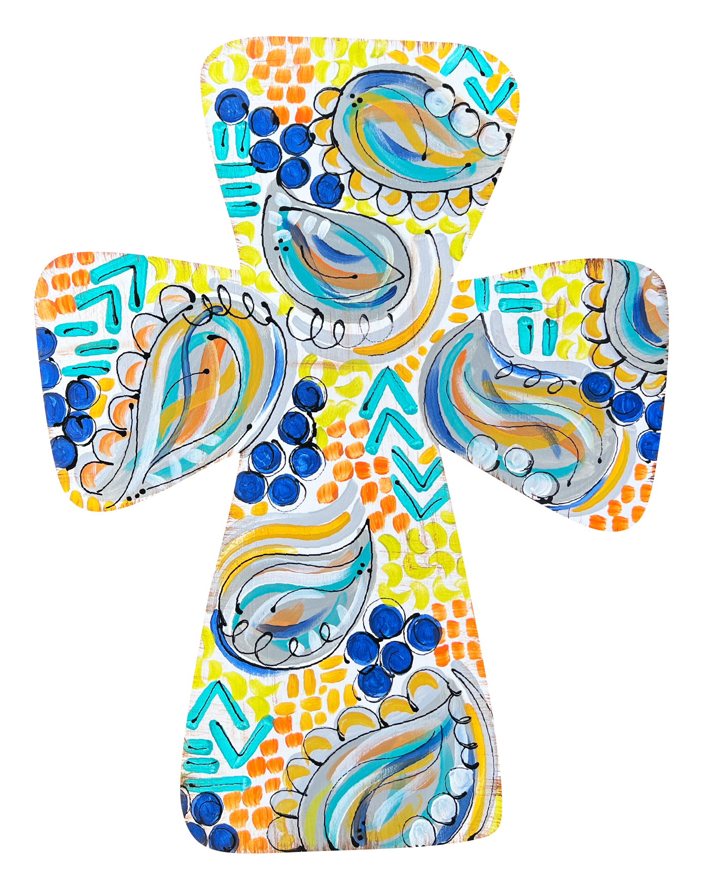 DK DESIGNS GEORGIA CROSS WITH PAISLEY PRINT