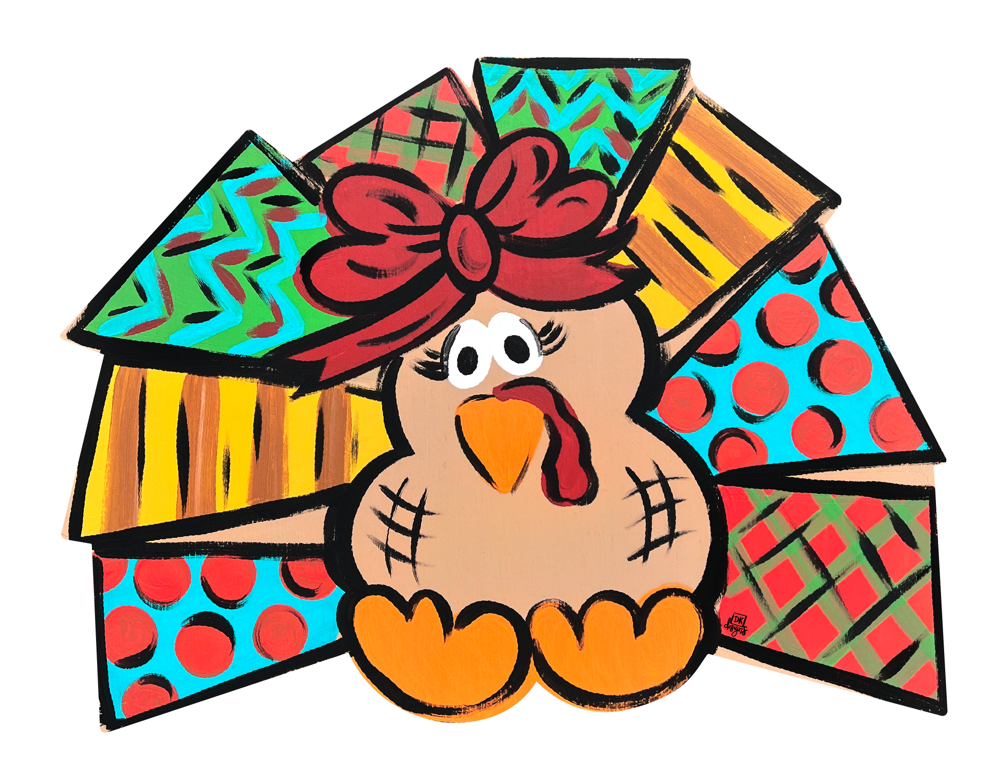 DK DESIGNS GEORGIA COLORFUL TURKEY