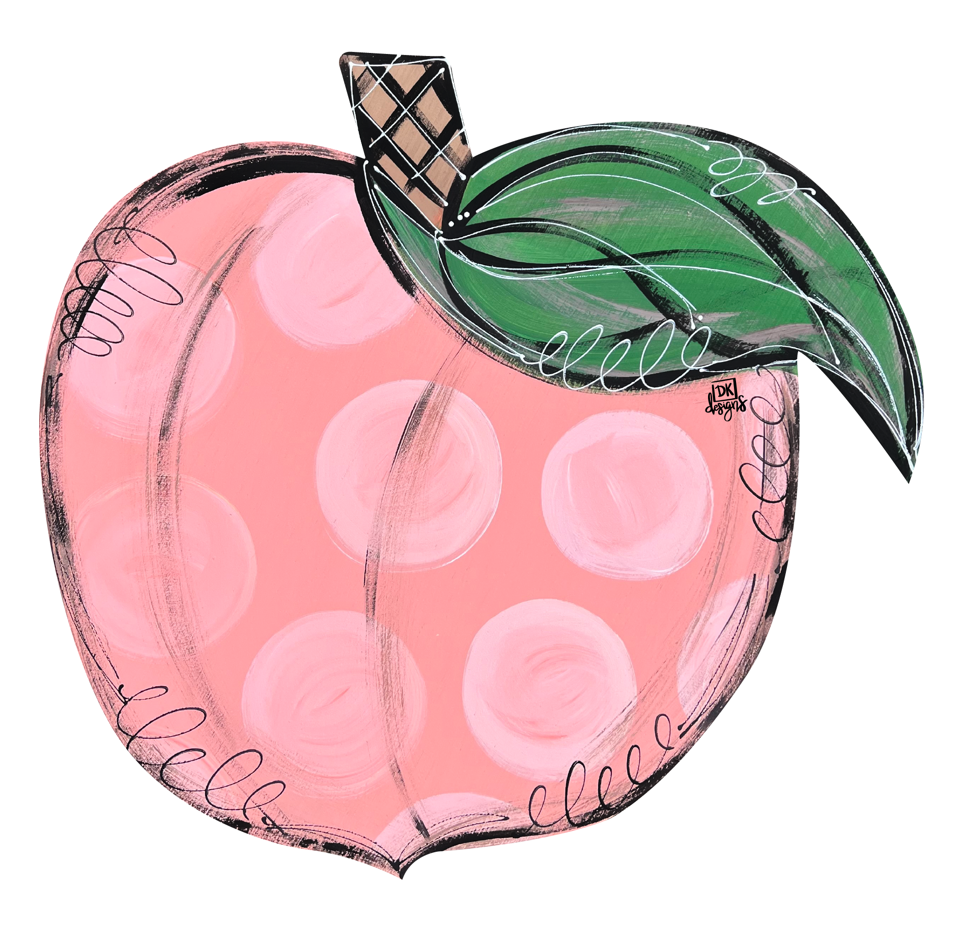 DK DESIGNS GEORGIA PEACH WITH DOTS