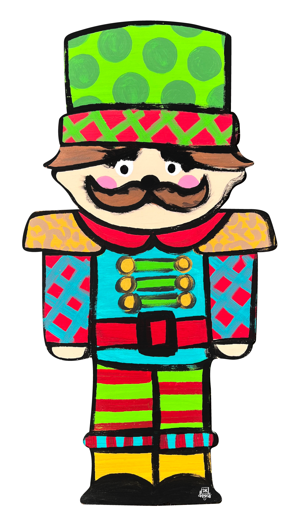 DK DESIGNS GEORGIA GREEN AND BLUE NUTCRACKER