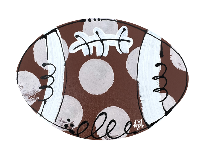 DK DESIGNS GEORGIA FOOTBALL WITH DOTS