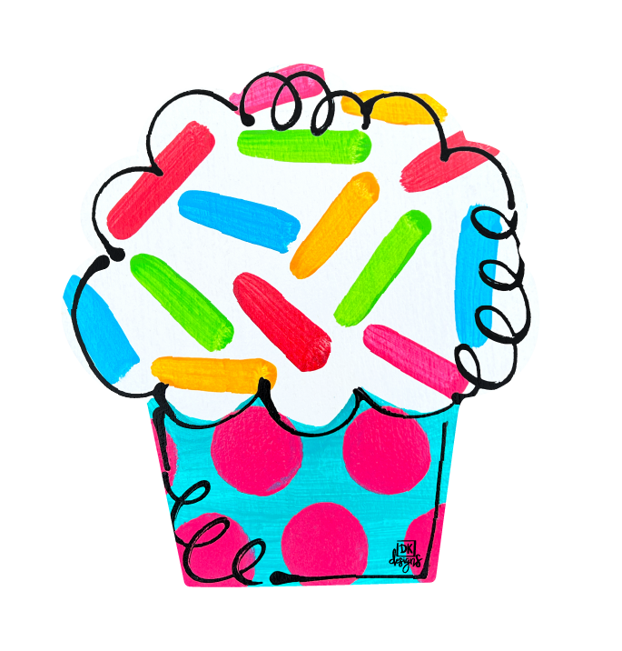 DK DESIGNS GEORGIA COLORFUL CUPCAKE
