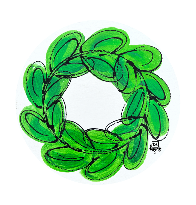 DK DESIGNS GEORGIA GREEN WREATH