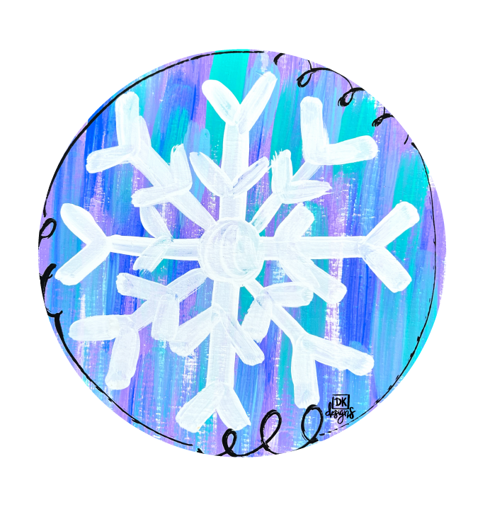 DK DESIGNS GEORGIA CIRCLE WITH SNOWFLAKE