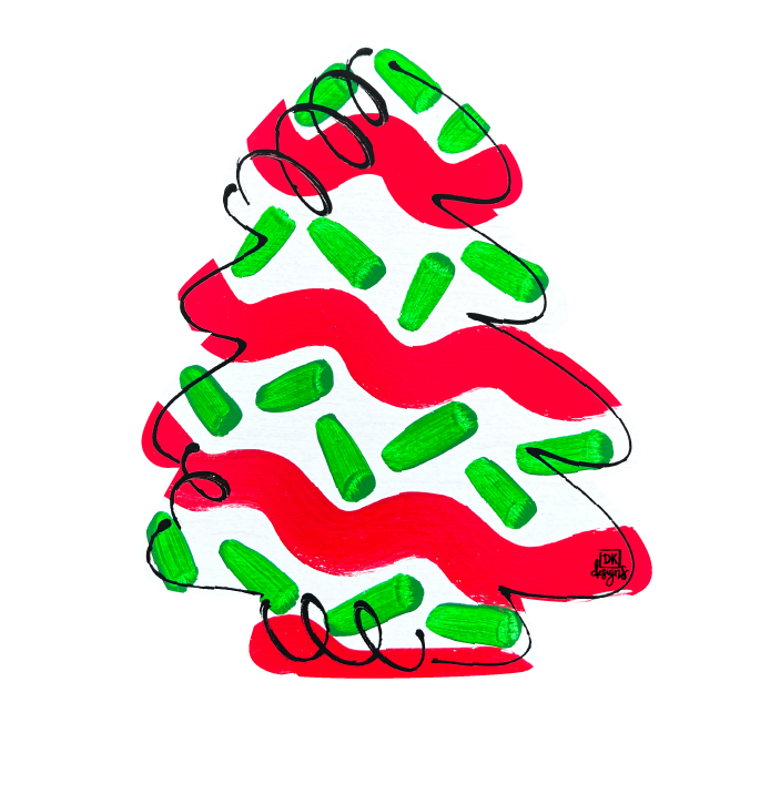 DK DESIGNS GEORGIA RED AND GREEN CHRITMAS TREE