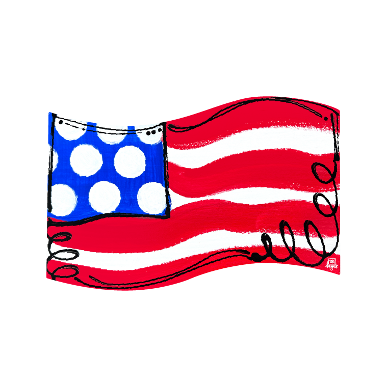 DK DESIGNS GEORGIA AMERICAN FLAG