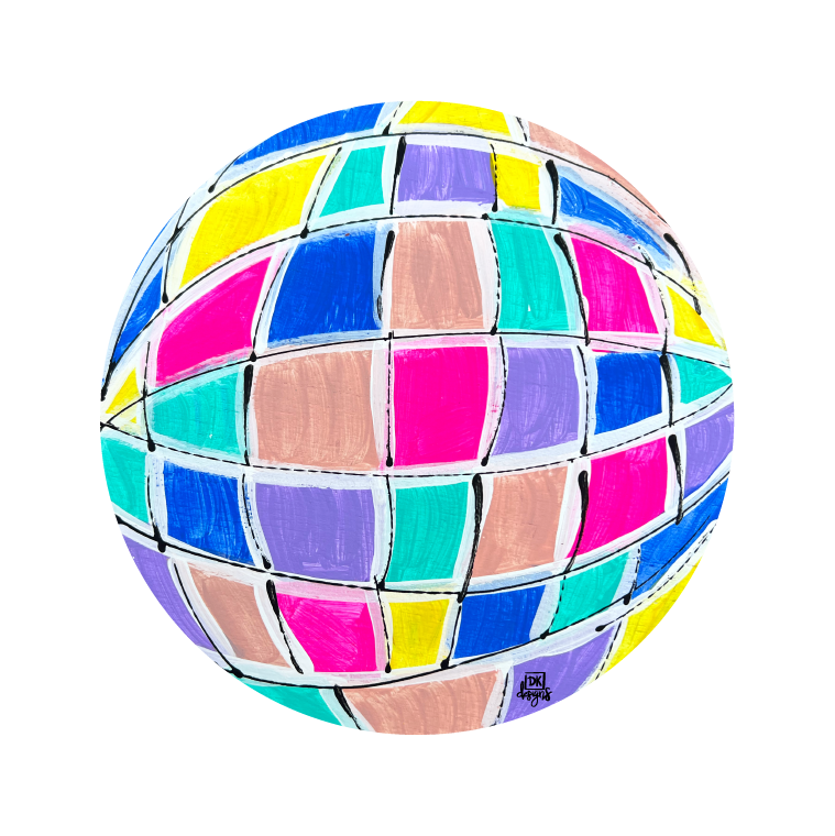 DK DESIGNS GEORGIA BRIGHT COLORFUL GLOBE