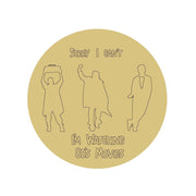 Design By Line Round MDF Cutout Sorry I Can't I'm Watching 80's Movies - Unfinished For DIY