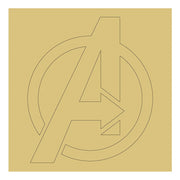 Design By Line Round MDF Cutout A Letter In Circle - Unfinished For DIY