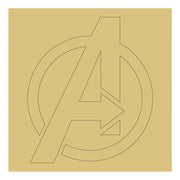 Design By Line Round MDF Cutout Avengers Logo - Unfinished For DIY