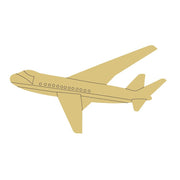 Design By Line Airplane MDF Cutout Line Art - Unfinished For DIY