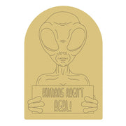 Design By Line Arched MDF Cutout Humans Arent Real - Unfinished For DIY