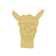 Design By Line Alpaca MDF Cutout Sunglasses Silhouette - Unfinished For DIY