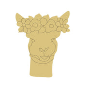 Design By Line Alpaca MDF Cutout Floral Crown - Unfinished For DIY