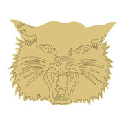 Design By Line Wildcat Head MDF Cutout Snarling Silhouette - Unfinished For DIY