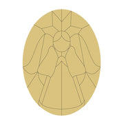 Design By Line Oval MDF Cutout Angel - Unfinished For DIY