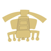 Design By Line Apache Helicopter MDF Cutout Silhouette - Unfinished For DIY