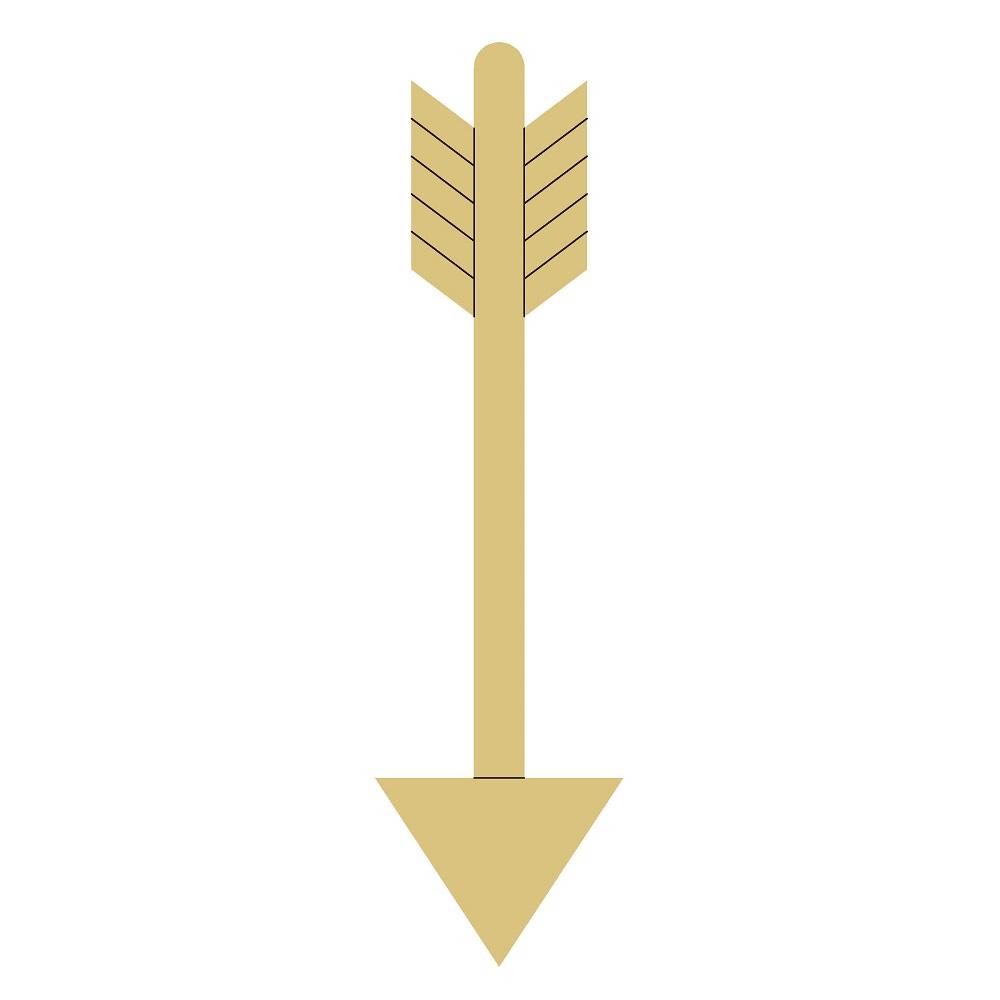 Design By Line Arrow MDF Cutout Arrow Silhouette - Unfinished For DIY